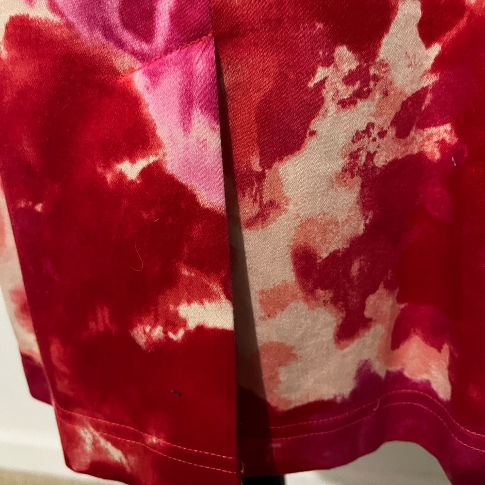 Adrianna Papell Red and White Floral Midi Dress - Picture 6 of 8